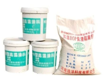 High temperature DOP coke slag isolation agent